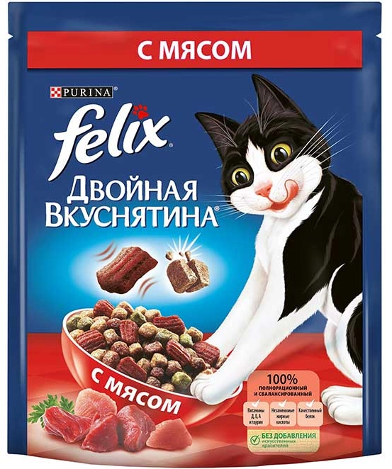 PURINA Felix "Двойная вкуснятина" с мясом 200 г