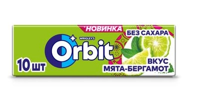 Жевательная резинка ORBIT мята-бергамот 13,6 г
