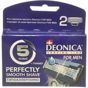 Кассета сменная DEONICA "For men" с пятью лезвиями 2шт.