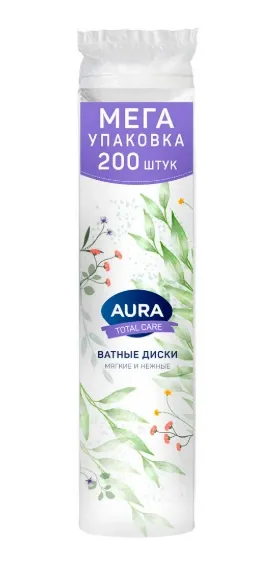 Ватные диски AURA "Total Care" 200 шт