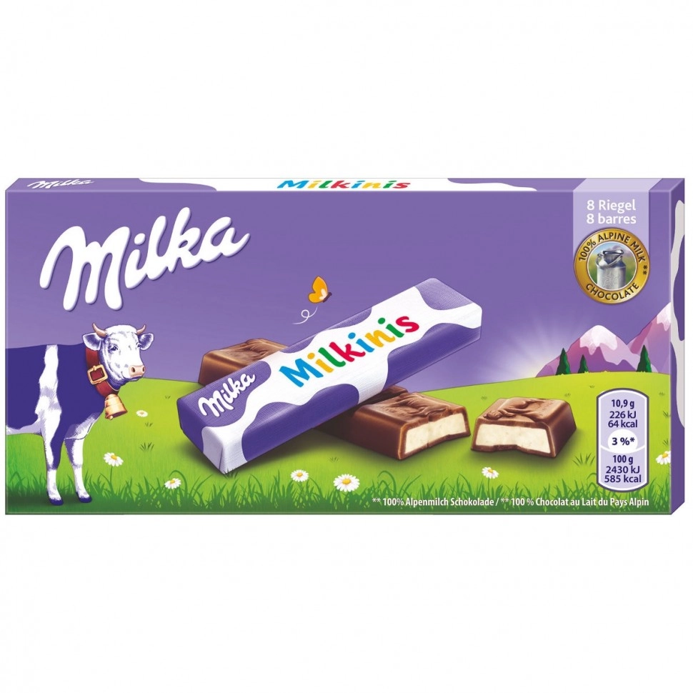 Шоколад MILKA "Milkinis" молочный 87.5 г стики