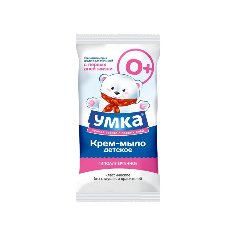 Умка Крем-мыло детское гипоаллергенное с экстрактом ромашки и череды уп. 80 г