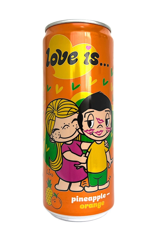 Напиток LOVE IS ананас и апельсин сильногазированный 330 мл Напиток LOVE IS ананас и апельсин сильногазированный 330 мл