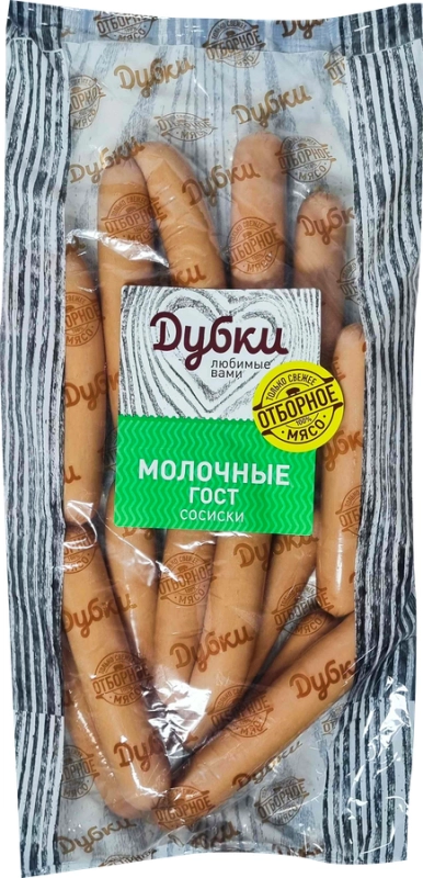 Сосиски ДУБКИ Сосиски ДУБКИ "Молочные" ГОСТ 500 г