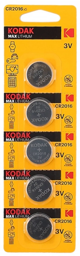 Батарейка KODAK Max Lithium CR2016 литиевая 1 шт
