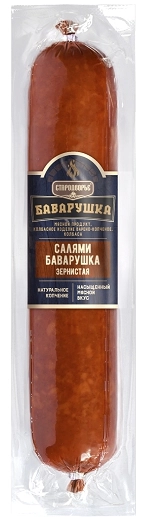 Колбаса СТАРОДВОРЬЕ "Салями Баварушка зернистая" варено-копченая 350 г