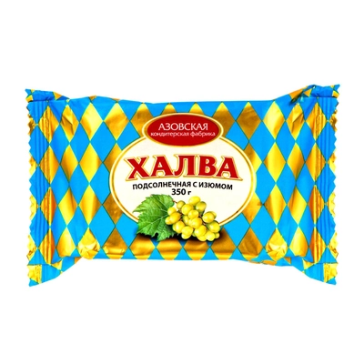 Халва подсолнечная с изюмом 350 г Азовская КФ