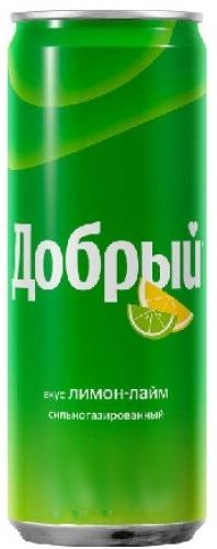 Напиток ДОБРЫЙ Напиток ДОБРЫЙ "Лимон-лайм" сильногазированный 0.33 л ж/б