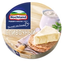 Сыр HOCHLAND круг "Сливочный" плавленый 140 г 55%