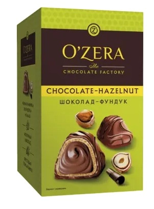 Конфеты O'ZERA "Chocolate Hazelnut" в молочном шоколаде с вафельно-ореховой начинкой 150 г