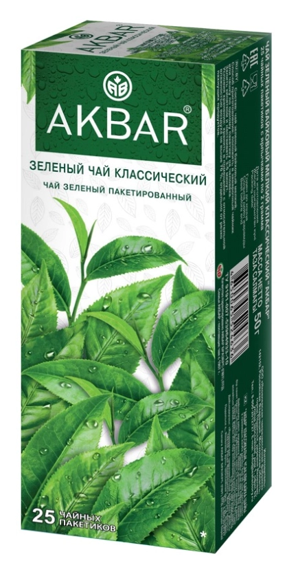Чай зеленый AKBAR "Классический" 25 &times; 2 г