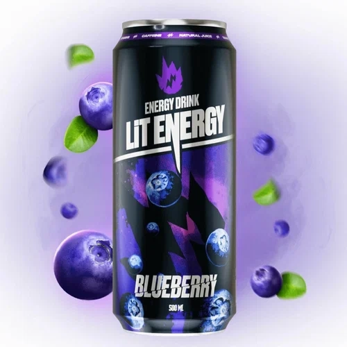 Напиток энергетический LIT ENERGY "Blueberry" Черника 0.45 л ж/б