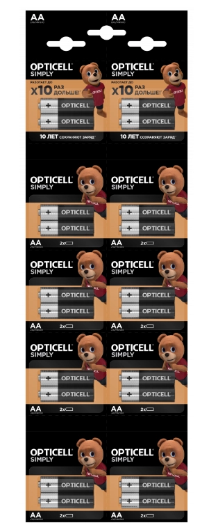 Батарейка OPTICELL "Simply" AA алкалиновая 2 шт