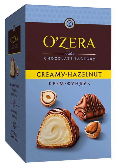 Конфеты O`ZERA вафельные с молочно-ореховой начинкой в молочном шоколаде 150 г
