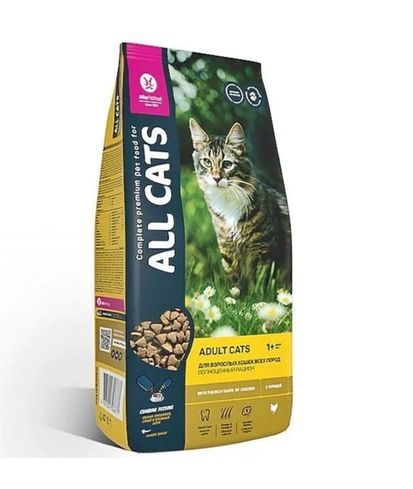 Корм для кошек ALL CATS "Adult" с курицей 350 г