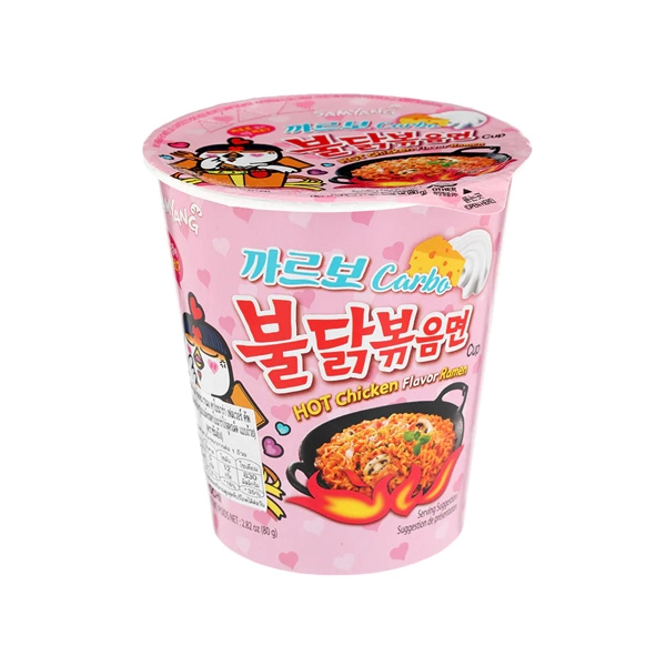 Лапша SAMYANG "Hot Chicken Flavour Ramen-Carbonara" со вкусом курицы в соусе карбонара острая 80 г