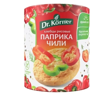 Хлебцы DR. KORNER "Рисовые" с паприкой и чили 80 г