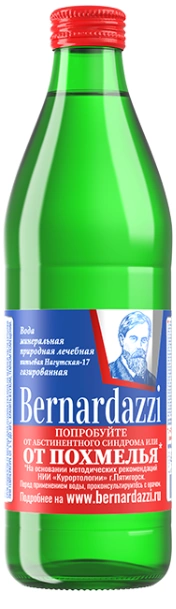 Вода минеральная BERNARDAZZI "Нагутская-56" газированная 0.45 л
