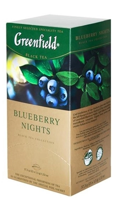 Чай черный GREENFIELD "Blueberry Nights" 25 &times; 1,5 г