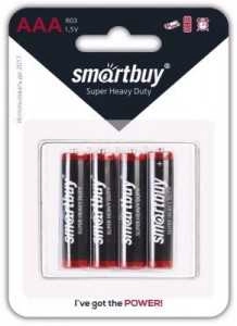 Батарейка SMARTBUY "Super Heavy Duty" ААА солевая 4 шт.