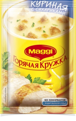 Суп MAGGI "Горячая кружка" куриная с сухариками 19 г