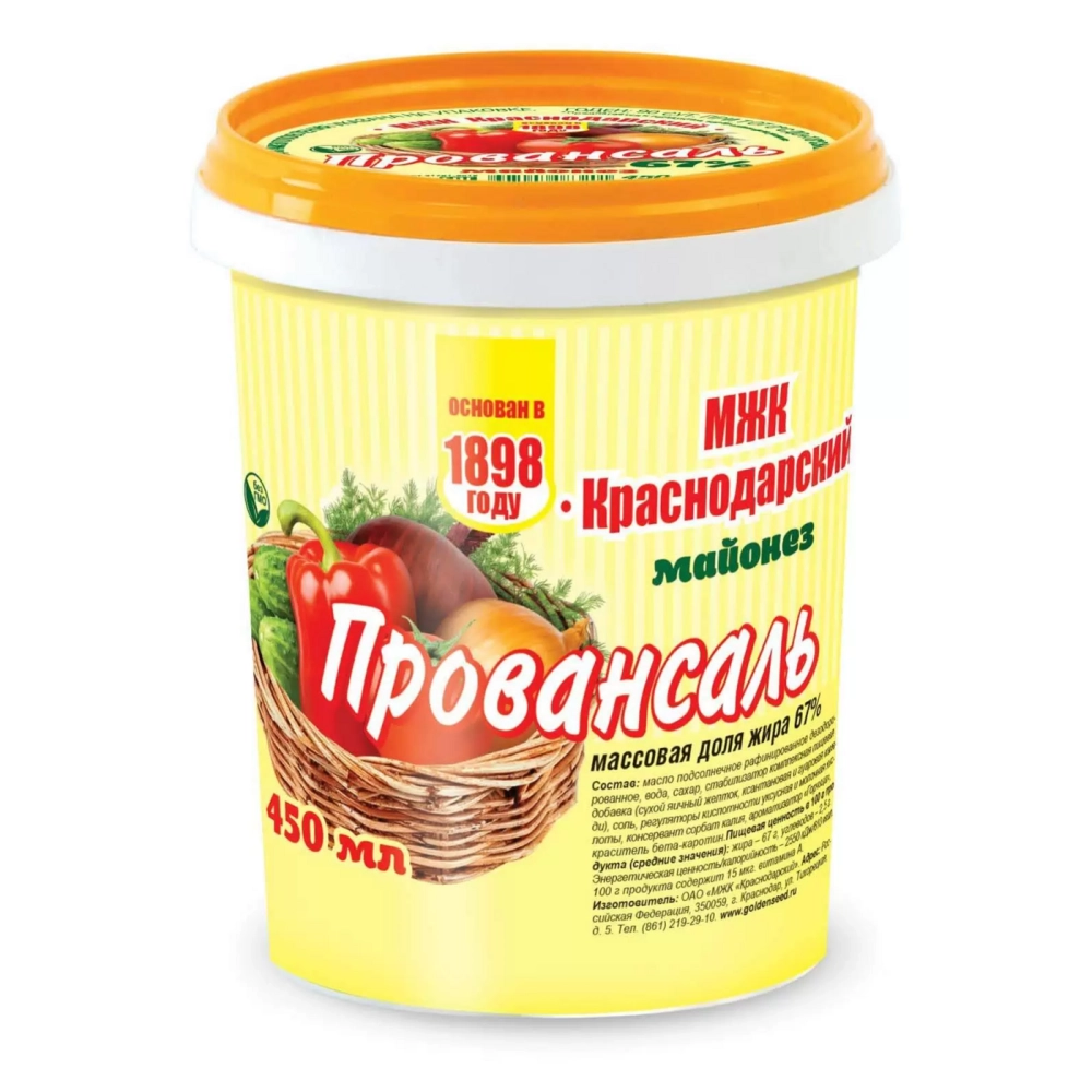 Майонез АГРОКОМПЛЕКС &laquo;Провансаль&raquo; 67%, 435 г