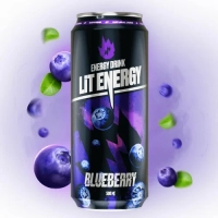 Напиток энергетический LIT ENERGY "Blueberry" Черника 0.45 л ж/б