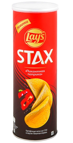 Чипсы LAYS "Stax" пикантная паприка 140 г