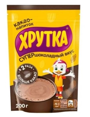 Какао-напиток растворимый ХРУТКА "Супершоколадный вкус" 200 г