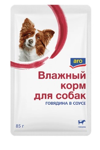 Корм для собак ARO говядина в соусе 85 г