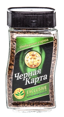 Кофе растворимый ЧЕРНАЯ КАРТА "Exclusive Brasilia" 95 г