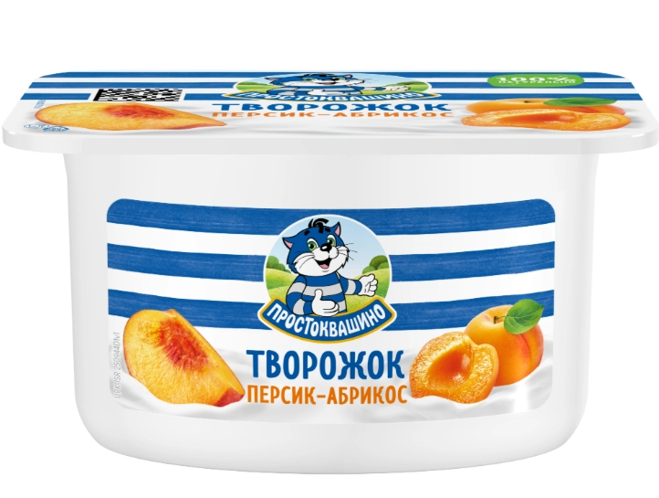 Творожок ПРОСТОКВАШИНО с персиком и абрикосом 110 г 3.6%