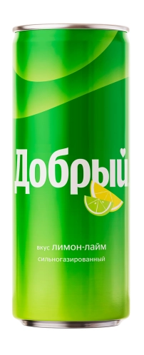 Напиток ДОБРЫЙ Напиток ДОБРЫЙ "Лимон-лайм" сильногазированный 0.33 л ж/б