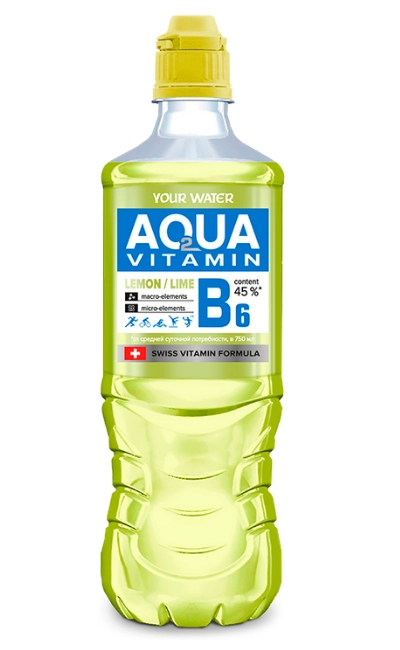 Напиток YOUR WATER "Аква витамин" негазированный с ароматом лимона и лайма и витамином  В6 750 мл