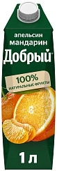 Напиток сокосодержащий ДОБРЫЙ "Апельсин-мандарин" 1 л