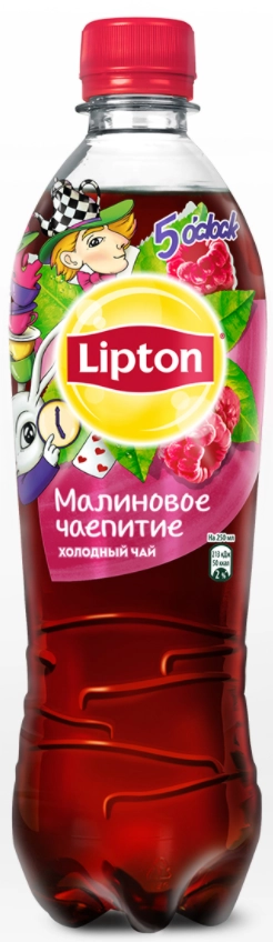 Холодный чай LIPTON "Малиновое чаепитие" черный 0,5 л