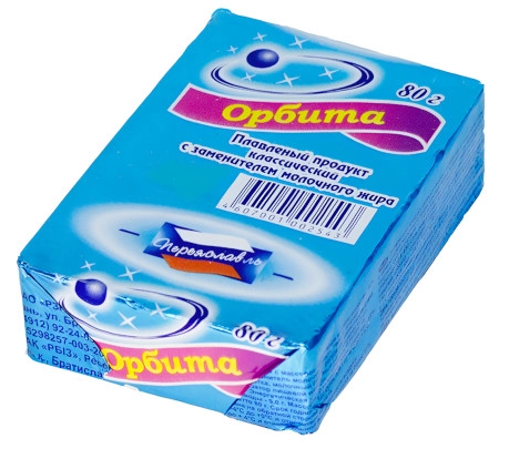 Продукт плавленный с сыром ПЕРЕЯСЛАВЛЬ "Орбита" классический 80 г 25%
