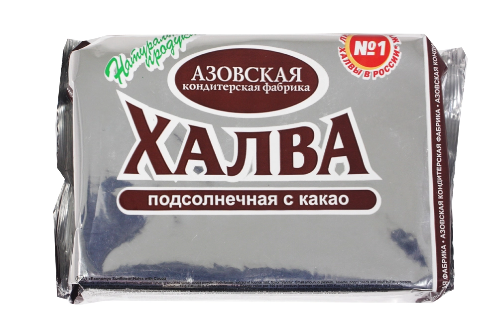 Халва подсолнечная с какао 350 г АЗОВСКАЯ КОНДИТЕРСКАЯ ФАБРИКА