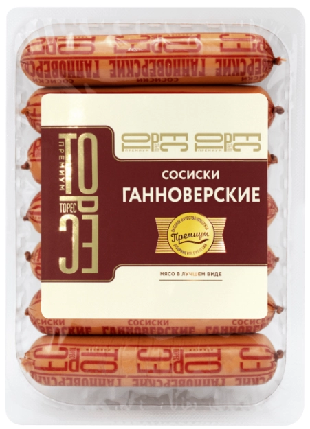 Сосиски ТОРЕС "Ганноверские" вареные 400 г