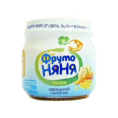 ФрутоНяня Пюре овощной салатик 5+ мес. бан. 80г