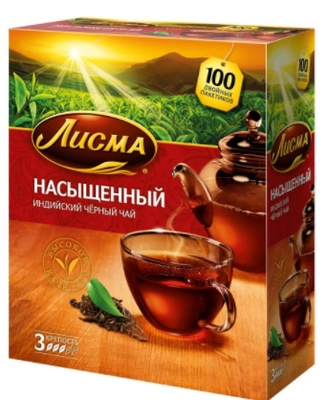 Чай черный ЛИСМА "Насыщенный" 100пак *2г