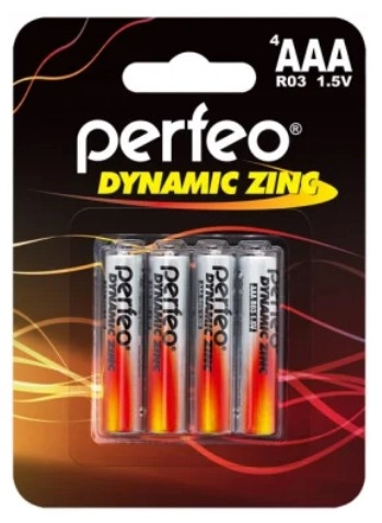 Элемент питания Perfeo Dynamic Zinc AAA R03/4BL блистер (упаковка 4шт)