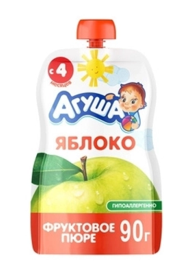Агуша Пюре яблоко с 4 месяцев упаковка 90 г