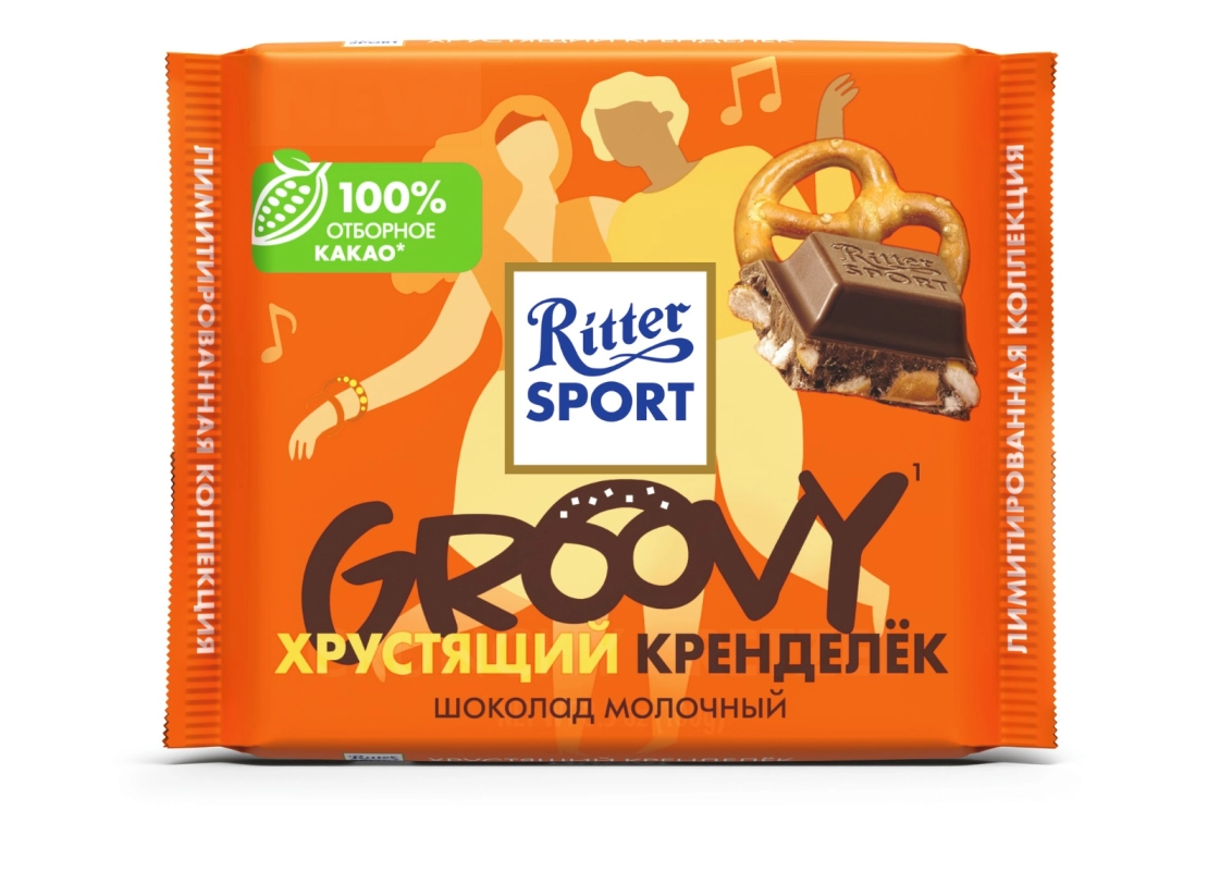 Шоколад RITTER SPORT "Хрустящий кренделёк" молочный 100 г