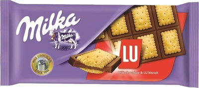 Шоколад MILKA "LU" молочный с печеньем 87 г