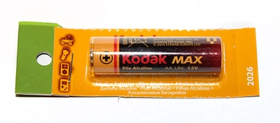 Батарейка AA Kodak MAX  LR6 (10-BL) Блистер отрывной 1 шт.