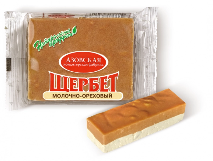 Щербет АЗОВСКАЯ КФ молочно-ореховый 240 г