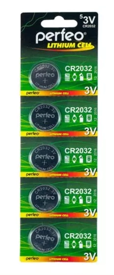 Элемент питания Perfeo Lithium Cell CR2032, 3 В (упаковка 5 шт)
