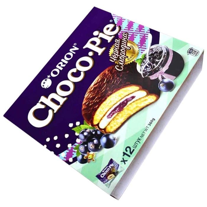 Мучное кондитерское изделие в глазури "Choco Pie Black Currant" ("Чоко Пай Чёрная смородина")
