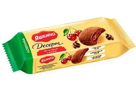 Печенье ЯШКИНО "Десерт" шоколадный с вишней 165 г